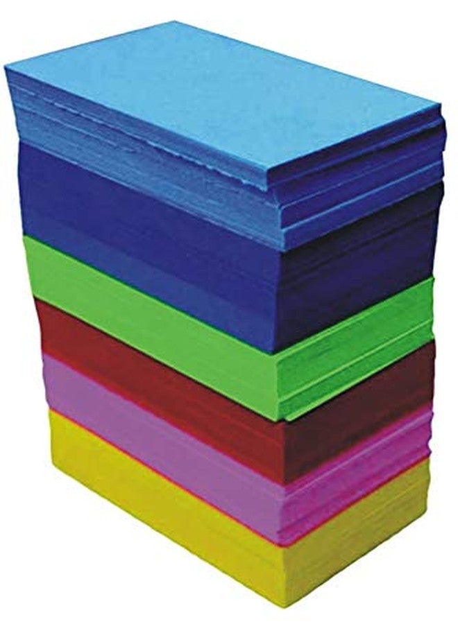 IMPRINT Unruled Card Stock/Index Cards/Flash Cards Bright Colors, 2 x 3.5 Inches, 500 Cards in This Pack with Binder Clips, Color of Sheets May Vary